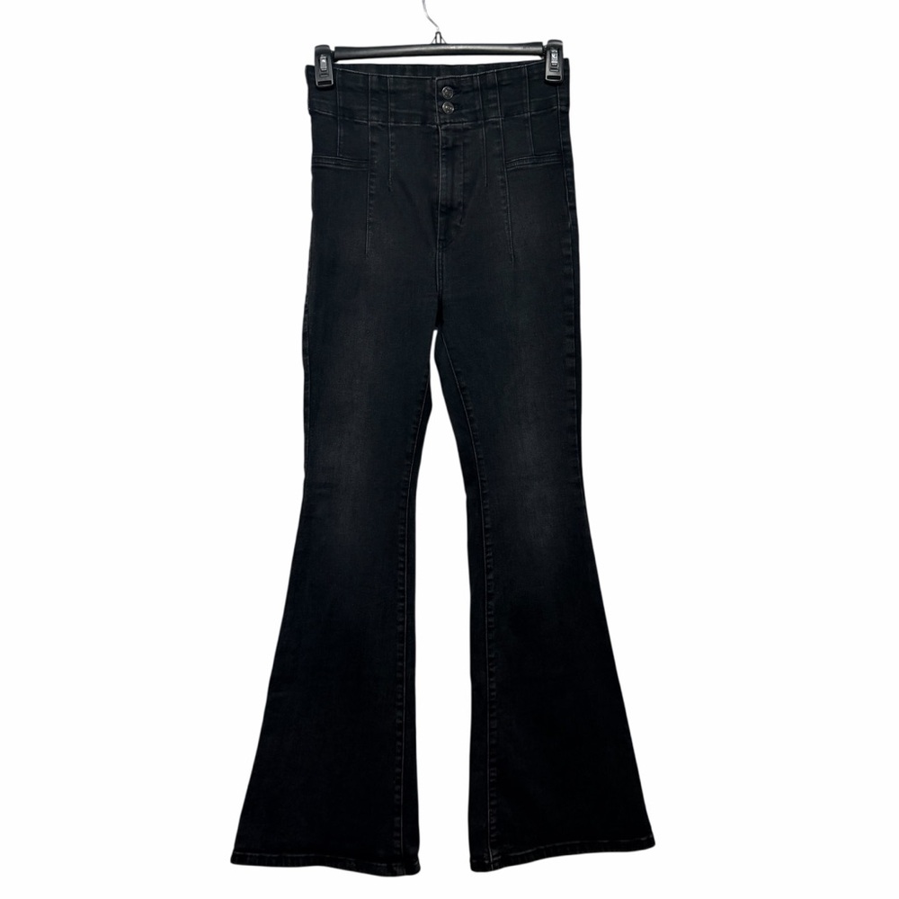 Free People We The Free Jayde Flare Jeans Size 30 – Super High Rise Stretch - Picture 6 of 12